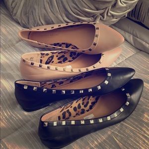 Black and Tan women’s work flats, size 11